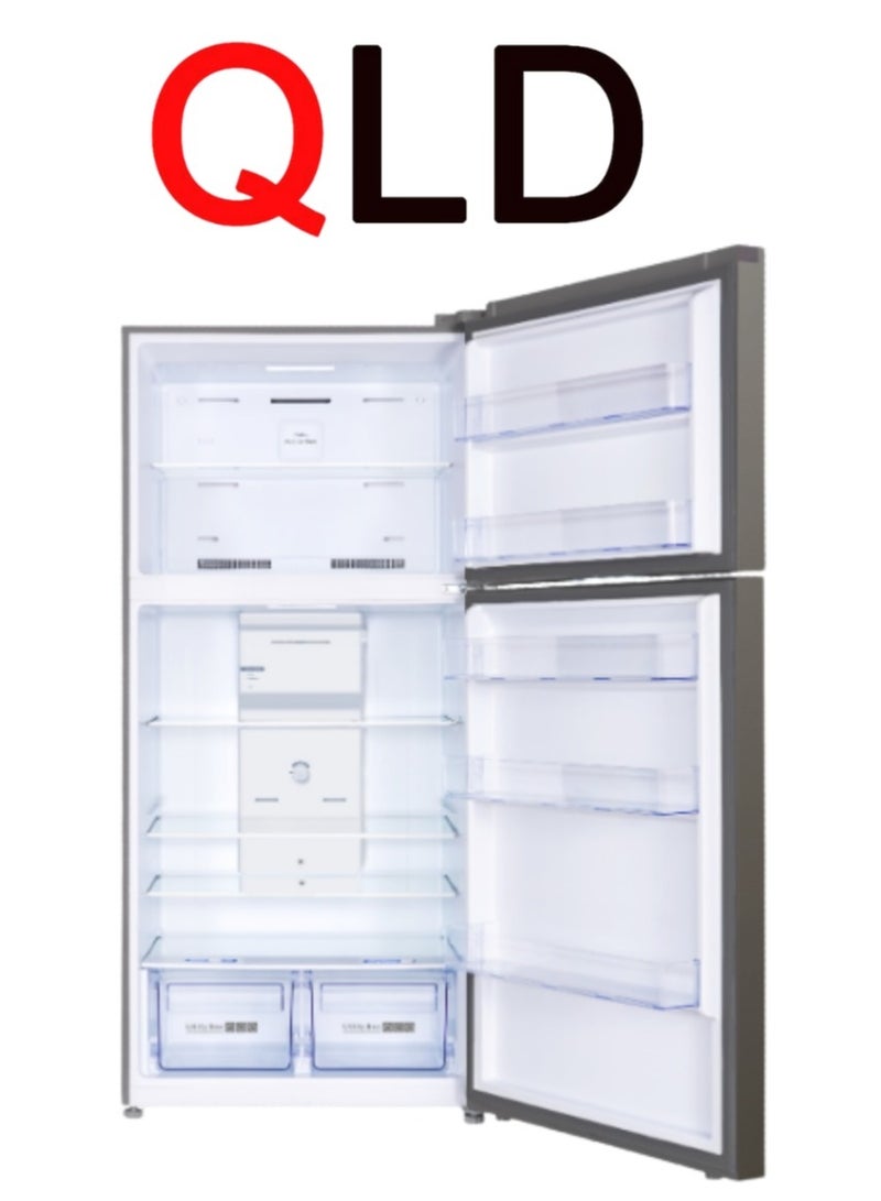 QLD ثلاجة QLD بابين 606 لتر إنفرتر No Frost موفرة للطاقة لون فضي غامق – QLRF-606NFS - Image 2